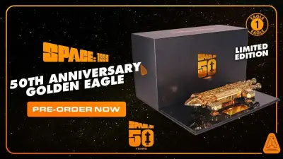 Figurine space 1999 50th anniversary golden eagle